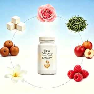 Rose & Poria Cocos Extract Herbal Supplement Natural Botanical Raw Material, Promote Relaxation & Sleep Wellness