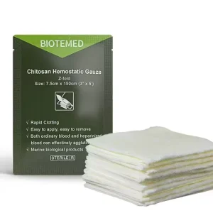 Second Class CE Certified Sterilized Absorbable Hemostatic Gauze (100mm X 100mm) Stop Bleeding Efficiently Safely Stimulation