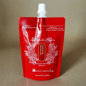 Self supporting Suction Nozzle Bag (Model JN08088) PETALPAPE for Beer Traditional Chinese Medicine Soybean Milk Beverage Laundry
