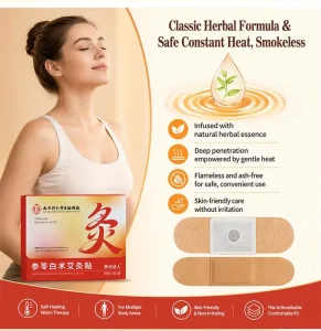SelfWarm Moxa Moxibustion Heat Patch Herbal Wormwood Pad Muscle Comfort Body Joint Home Daily Use Custom Private Label