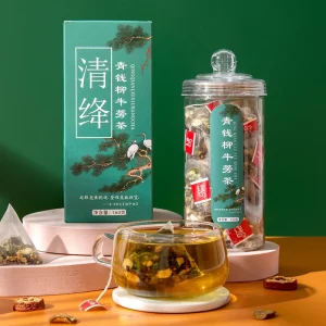 Shengxinhe Organic Blended Flavored Tea with Cyclocarya Paliurus & Burdock 8g X20 Bags for Blood Uric Acid Support
