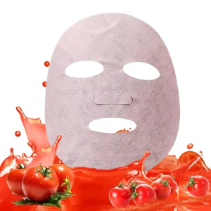 Skin Friendly Soft Tear Resistant Disposable Non-woven 35g Tomato Facial Mask Sheet Lycopene Fiber Oil-Control