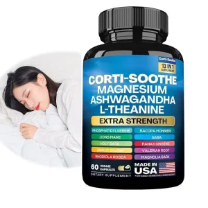 Sleep Capsules Magnesium Glycinate Ashwagandha L Theanine Phosphatidylserine Complex Supplements for Relax and Deep Sleep