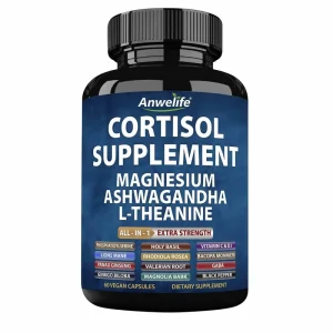 Sleep Support Stress Relief Cortisol Magnesium Ashwagandha L Theanine Capsules for Adults Memory Improvement Detox Manager