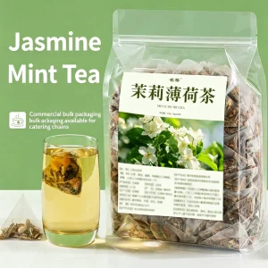 Slit Dampness Mints Jasmine Tea for Weight Management Caffeine Free Herbal Detox Tea with Osmanthus Lemongrass for Daily Health