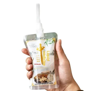 Small sized Chinese Medicine Liquid Disposable Large Mouth Plastic Nozzle Packaging Bags Food Grade Model ZYD0402