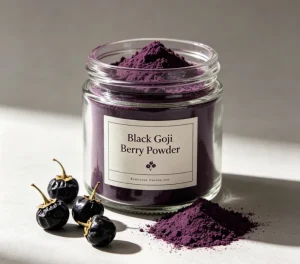 Spray Dried Black Goji Powder Rich in Anthocyanins Food Grade Black Wolfberry Fruit Powder