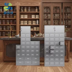 Stainless Steel Commercial Chinese Medicine Cabinet Hospital Use Multi-Function Durable Eco-Friendly Easy Cleaning Minimalist