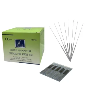 Stainless Steel Handle Acupuncture Needles Without Loop, 10pcs Per Blister, 1000pcs/Box 0.25*30mm