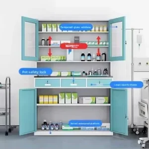 Stainless Steel Modern Simplicity Design Hospital Medicine Cabinet for Clinic Pharmacy Storage Medical Equipment