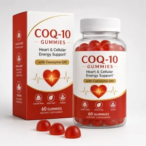 Standardized 200mg CoQ10 Gummies with Vitamin E for Immune Support Adult Vegan Pectin Gummy 30 60 90 120 Count