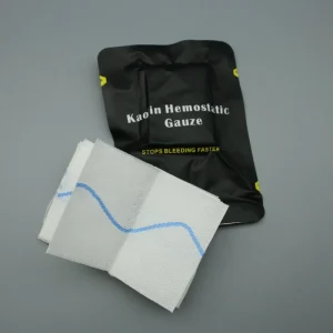 Sterile Kaolin Hemostatic Gauze Z Fold Combat Gauze for Emergency