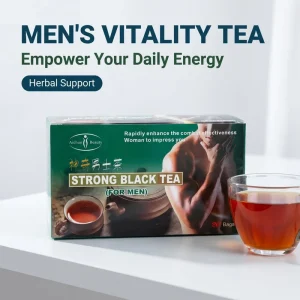 Strong Black Tea for Men 20 Bags | Natural Herbal Yang Tonic Support Stamina Energy Boost Health Drink OEM Service