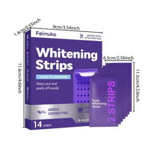 Teeth Whitening Smile Strips Kit 14 Count Sensitivity Free Dental Strips Whitening Solution
