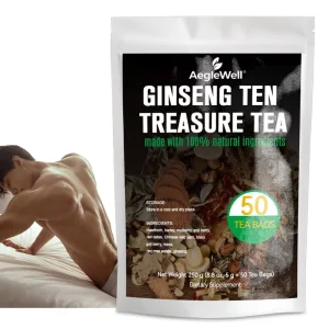 Ten Treasure Ginseng Tea Bags Natural Plant Formula Ginseng Maca Jujube Wolfberry Blend Boost Male Vitality