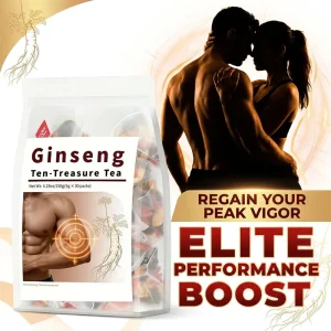 Ten Treasure Tea Premium Ginseng Boost Qi Blood Circulation Strengthen Spleen Lung Enhance Vitality Herbal Wellness Gift Set