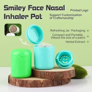 Thai Traditional Herbal Nasal Inhaler Refreshing Ventilation Containing Menthol Borneol Tablets