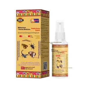 Tibetan Medicine Snake Bone Liquid Spray Chinese Plaster 30ml OEM Pain Relief Gel Class I MSDS