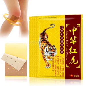 Tiger Patches 8Pcs Chinese Red Herbal Tiger Plaster Eco friendly Back Patch Ultra Strength Heat Patches for