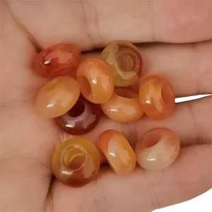Top Sale Natural Gemstone Abacus Beads 10x4mm Large Hole Carnelian Beads for Necklace Bracelet Pendent Making