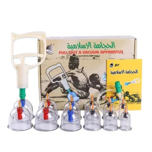 Traditional Chinese Cupping Therapy Set (12 piece Pack) Portable High quality Plastic Vacuum Massage Cupping Set for