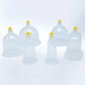 Traditional Chinese Disposable Sterilization Plastic Massage Cupping Set for Body Use with Antirheumatic Function