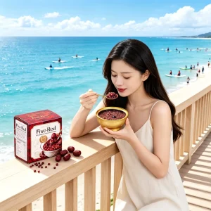 Traditional Chinese Five Reds Porridge with Polygonatum and Ophiopogon Gentle Herbal Nourishment to Replenish Blood