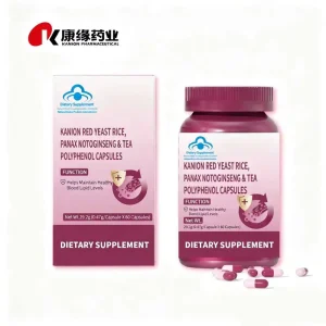 Traditional Chinese Herbal Formul OEM GMP ISO9001 Red Yeast Rice & Panax Notoginseng & Tea Polyphenols Capsules
