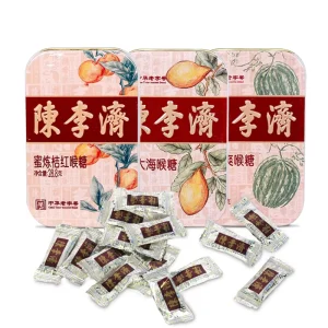 Traditional Chinese Herbal Throat Lozenges Packed in Iron Boxes with Various Flavors