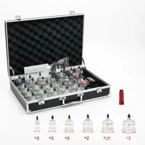 Traditional Chinese Medicine 19PCS PC Material CE Certification Cupping Box Hijama Therapy Cupping Set