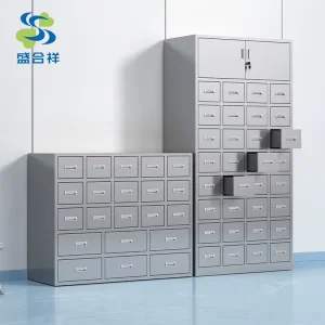 Traditional Chinese Medicine Hospital Use Stainless Steel Multi-Drawer Herbal Storage Cabinet