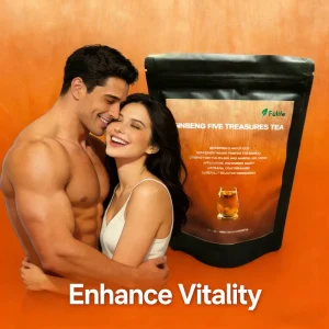 Traditional Chinese Organic Herbal Tea for Men’s Energy & Fertility Health with Ginseng Blended Bagged