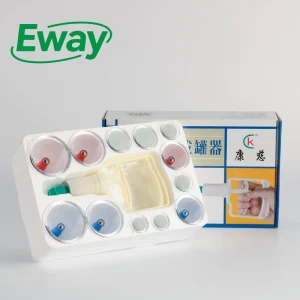Traditional Health Care Cupping Sets Professional Chinese Medicine 12 Pieces Transparent 6 Magnetic Needles Body Plastic