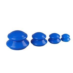 Transparent Silicone Cupping Set for Body Massage Therapy, 4 Sizes