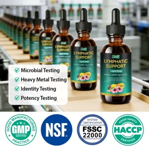US Stock Lymphatic Support Liquid Drops Herbal Supplements Plant Extracts Healthcare Nutritional Supplements Manufacturer