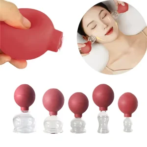 Various Color PVC Glass Bulb Ventosas Para Masajes Contur Face Cupping Therapy Massager Facial Tazas De Ventosas