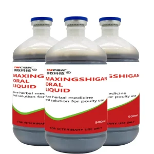 Veterinary Chinese Medicine Oral Liquid Ma Xing Shi GaN Kou Chicken Duck and Goose Cough Clearing Lungs Cough Phlegm