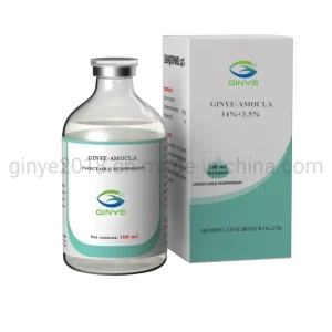 Veterinary Medicine Amoxicillin and Clavulanic Acid Injection for Animals