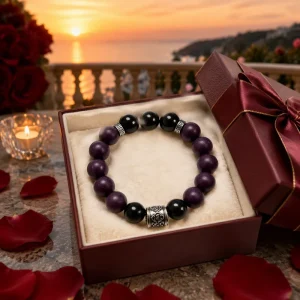 Vintage Beaded Bangle Modern Lady Elegant Decoration Herbal Agate Metal Ethnic Beaded Bangle for Formal Party Wear
