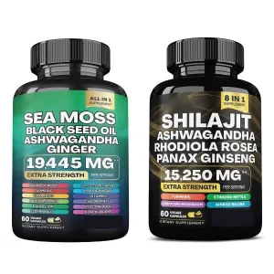 Vitamin Ashwagandha Rhodiola Rosea Panax Ginseng Energy Booster Rhodiola Rosea Shilajit 60 Capsules
