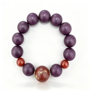 Women Stress Relief Herbal Agate Jade Beaded Bracelet for Daily Meditation