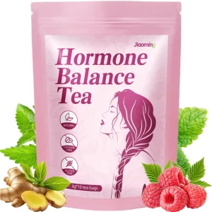 Women’s Hormone Balance Herbal Tea Ginger Raspberry Mint Period Care Wellness Pyramid Tea Bags Cold Brew Compatible Premium