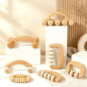 Wooden Massage Tools Manual Roller Massage Devices Portable Meridian Massage Instrument Wooden Massage Tollers