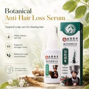 Yunnan Herbs Anti-Hair Loss Serum Ginseng Ginger Polygonum Multiflorum Hair Growth Serum