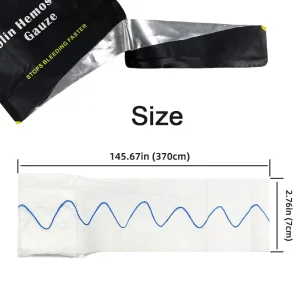 Z-Fold Bandage for Outdoor First Aid Rescue Survival Kaolin Hemostatic Gauze